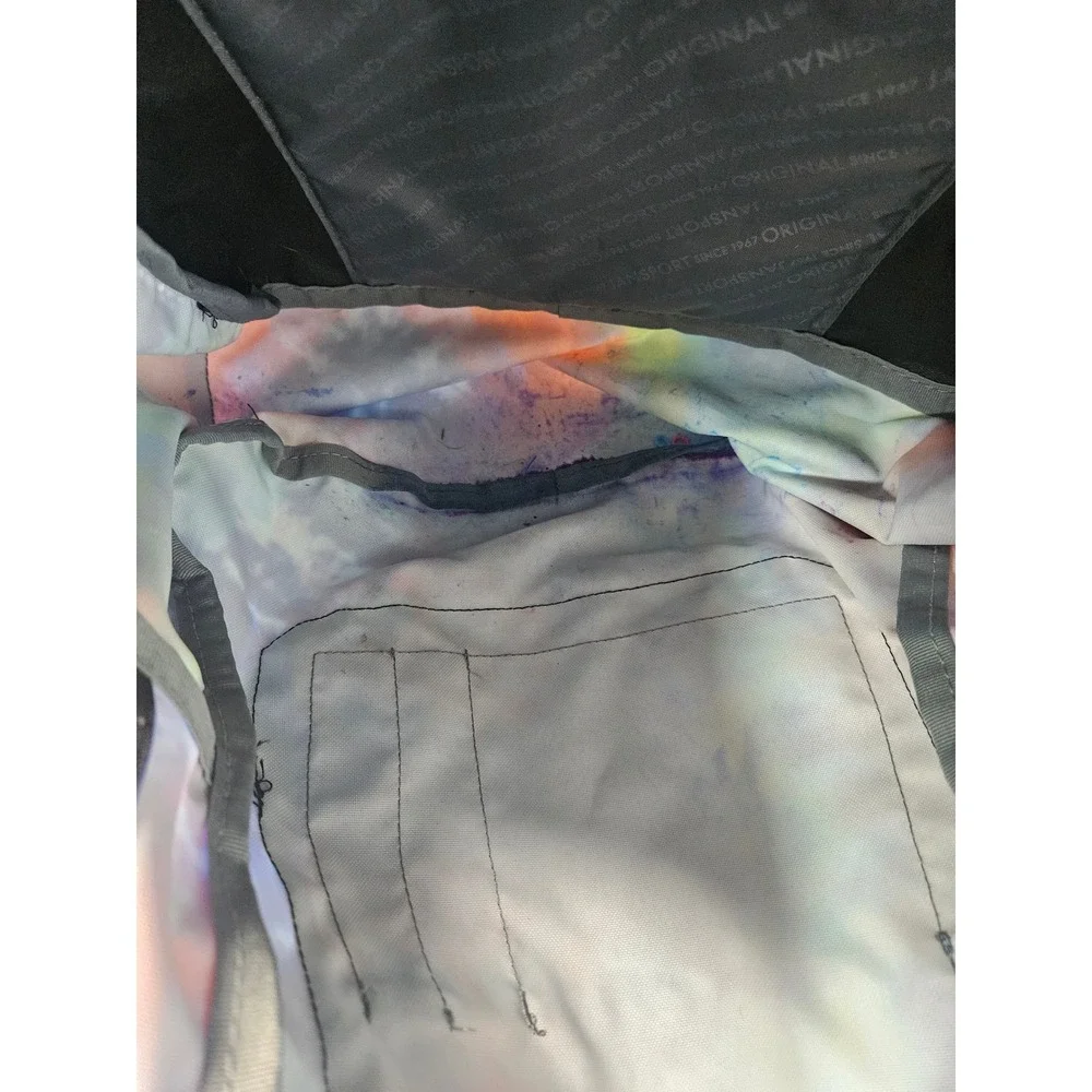 JanSport Cross Town Backpack Tie Dye Multi Color School Travel Bag JS0A47LW